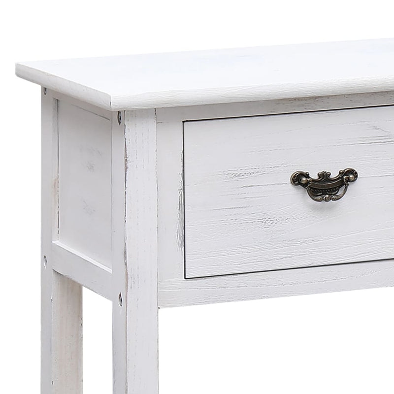 Sideboard Antique White 115x30x76 cm Wood