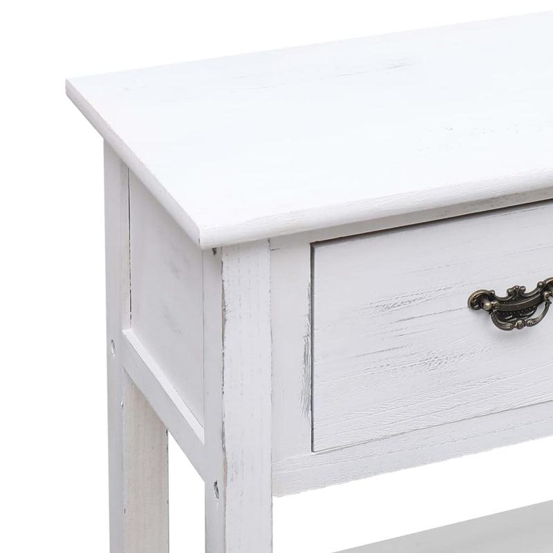 Sideboard Antique White 115x30x76 cm Wood