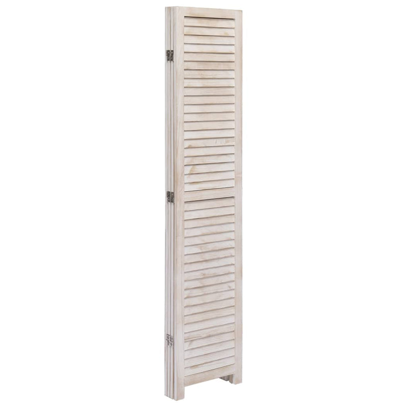 4-Panel Room Divider White 140x165 cm Wood