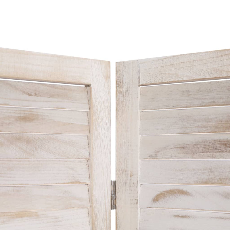 4-Panel Room Divider White 140x165 cm Wood