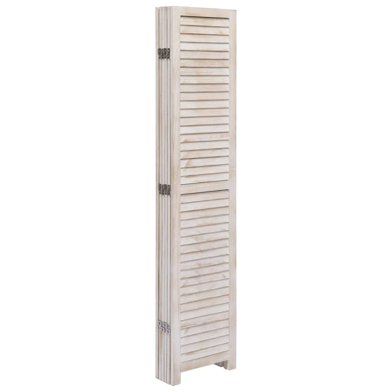 6-Panel Room Divider White 210x165 cm Wood