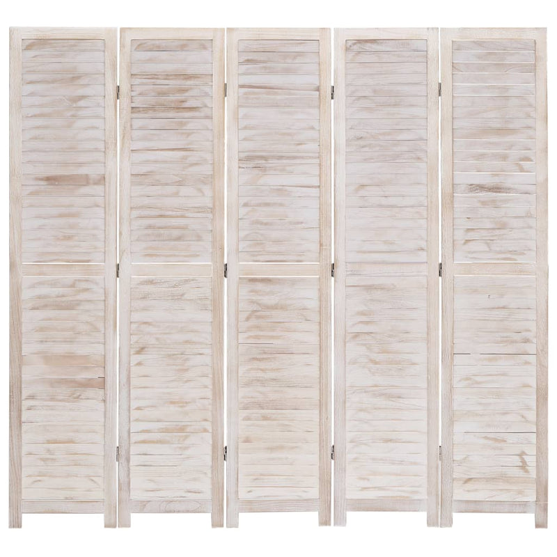 5-Panel Room Divider 175x165 cm Wood