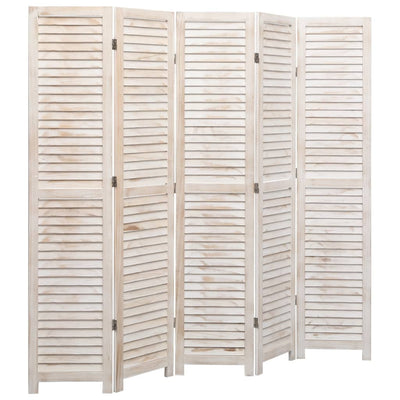 5-Panel Room Divider 175x165 cm Wood