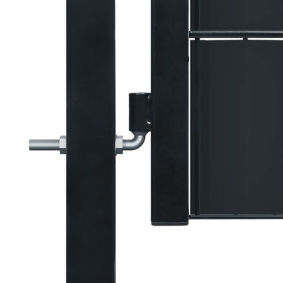 Fence Gate PVC and Steel 100x101 cm Anthracite