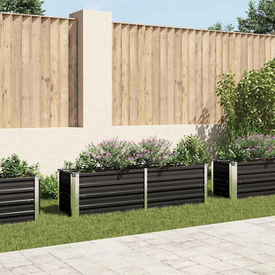 Garden Raised Bed Anthracite 160x40x45 cm Galvanised Steel