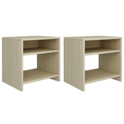 Bedside Cabinets 2 pcs Sonoma Oak 40x30x40 cm Engineered Wood