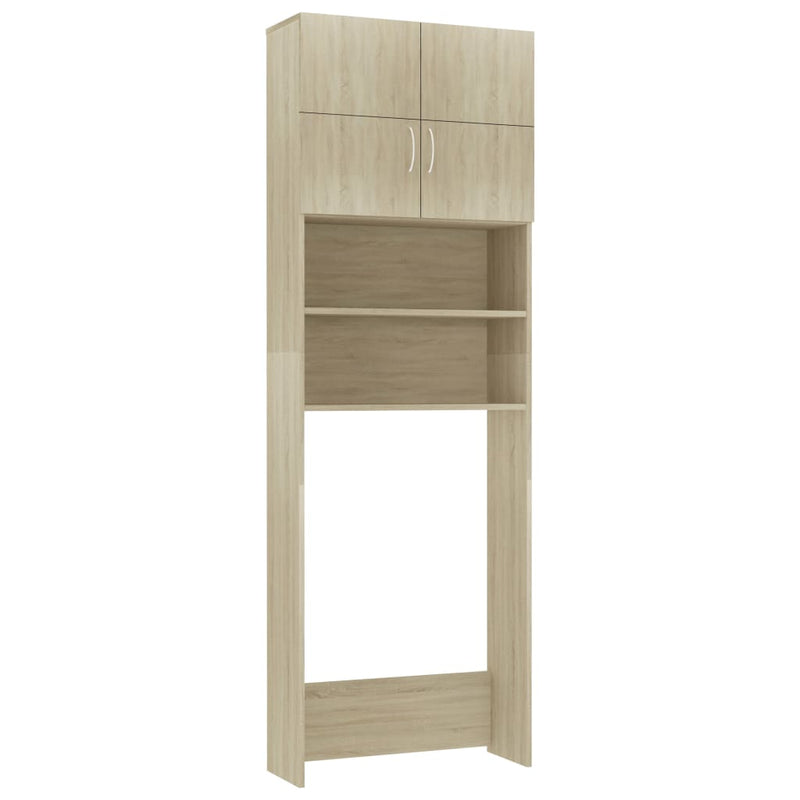 Washing Machine Cabinet Sonoma Oak 64x25.5x190 cm Engineered Wood