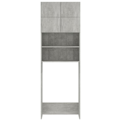 Washing Machine Cabinet Concrete Grey 64x25.5x190 cm Engineered Wood