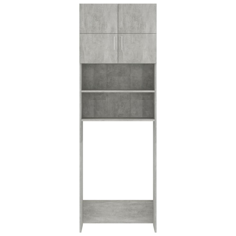 Washing Machine Cabinet Concrete Grey 64x25.5x190 cm Engineered Wood