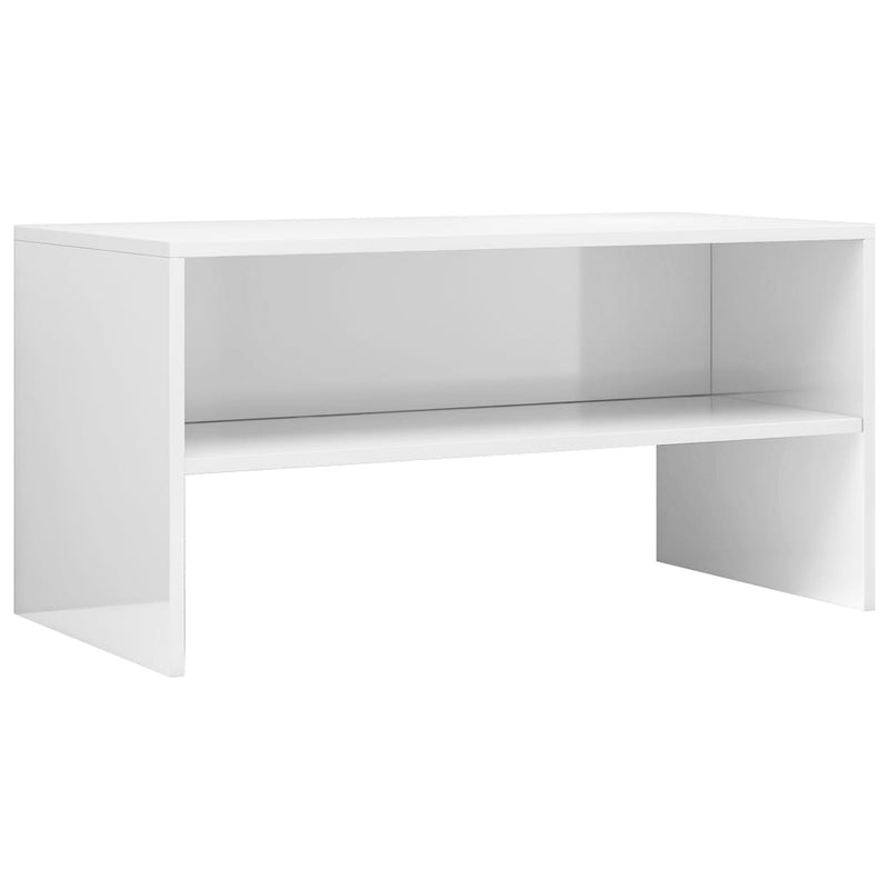 TV Cabinet High Gloss White 80x40x40 cm Engineered Wood