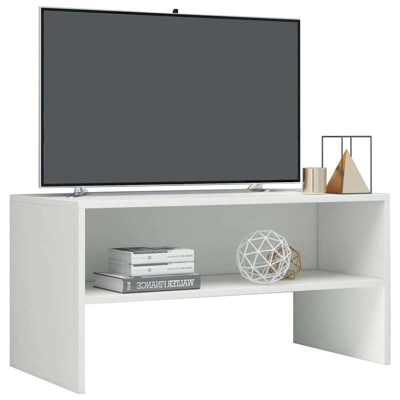 TV Cabinet High Gloss White 80x40x40 cm Engineered Wood