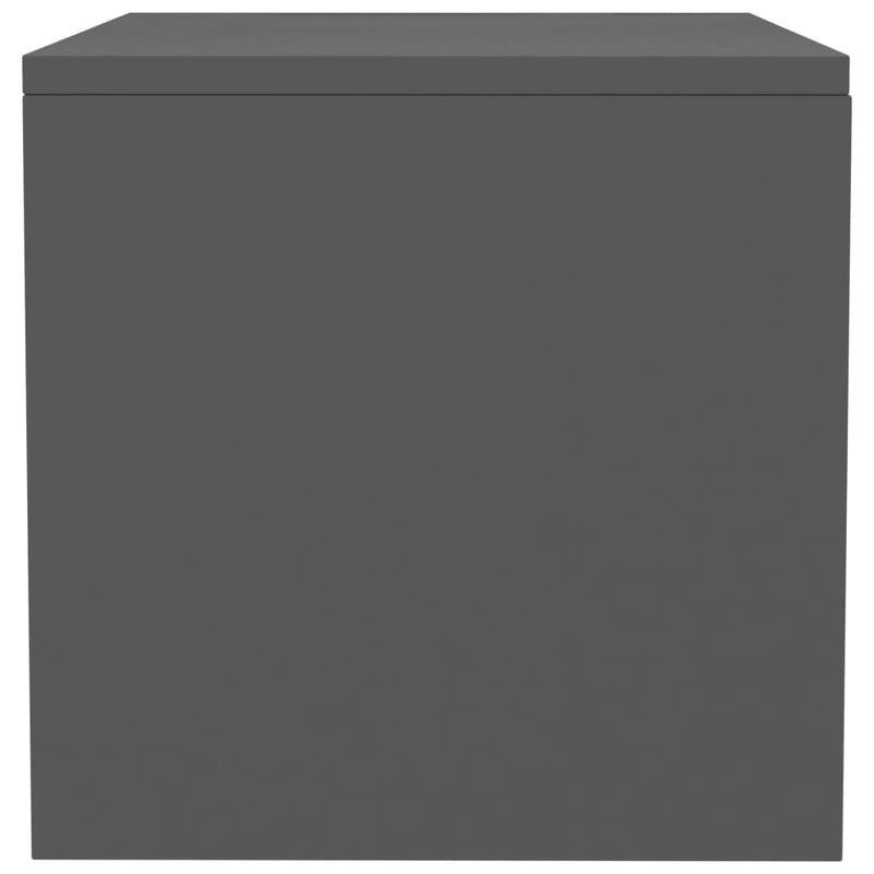 Bedside Cabinet Grey 40x30x30 cm Engineered Wood