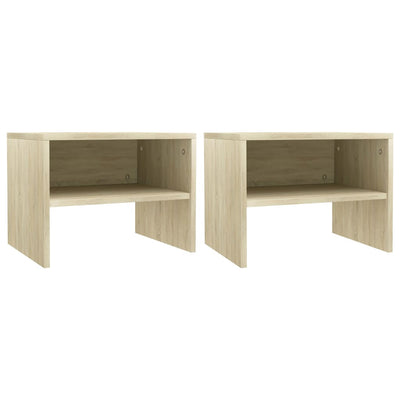 Bedside Cabinets 2 pcs Sonoma Oak 40x30x30 cm Engineered Wood