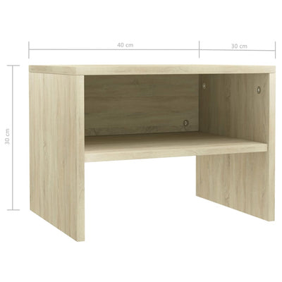 Bedside Cabinets 2 pcs Sonoma Oak 40x30x30 cm Engineered Wood