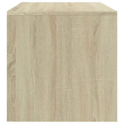 Bedside Cabinet White and Sonoma Oak 40x30x30 cm Engineered Wood