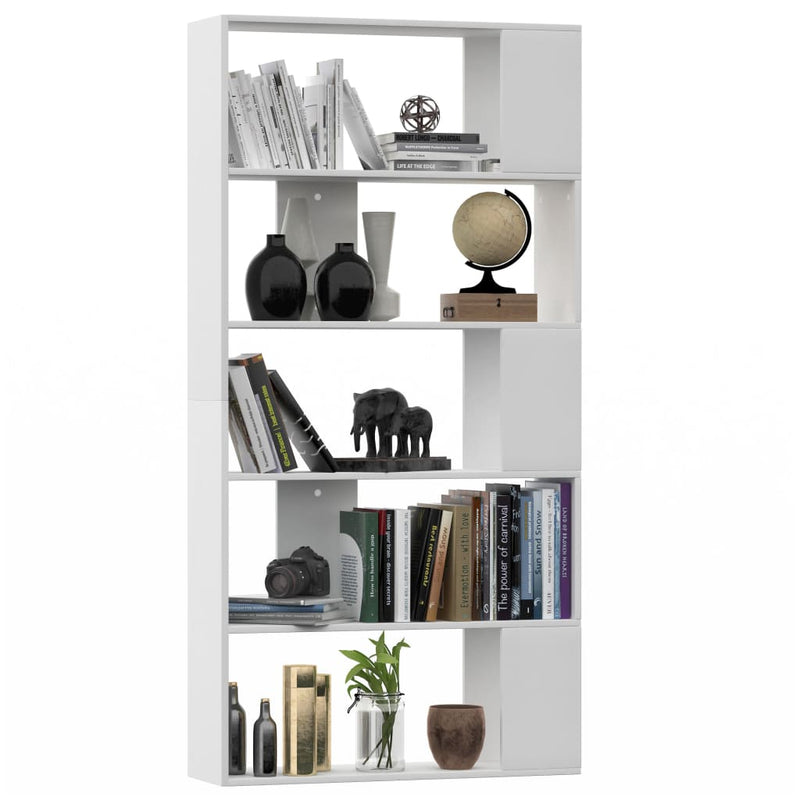 Book Cabinet/Room Divider White 80x24x159 cm Engineered Wood