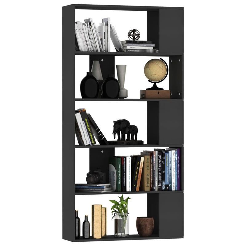 Book Cabinet/Room Divider Black 80x24x159 cm Engineered Wood