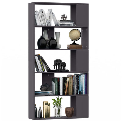 Book Cabinet/Room Divider Grey 80x24x159 cm Engineered Wood