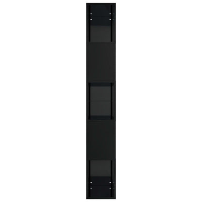 Book Cabinet/Room Divider High Gloss Black 45x24x159 cm Engineered Wood