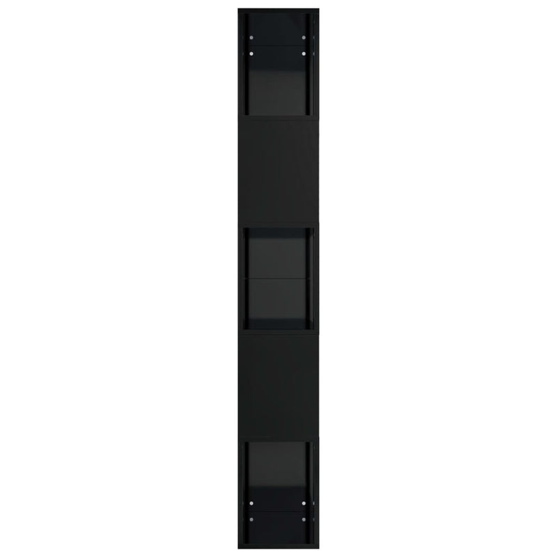 Book Cabinet/Room Divider High Gloss Black 45x24x159 cm Engineered Wood