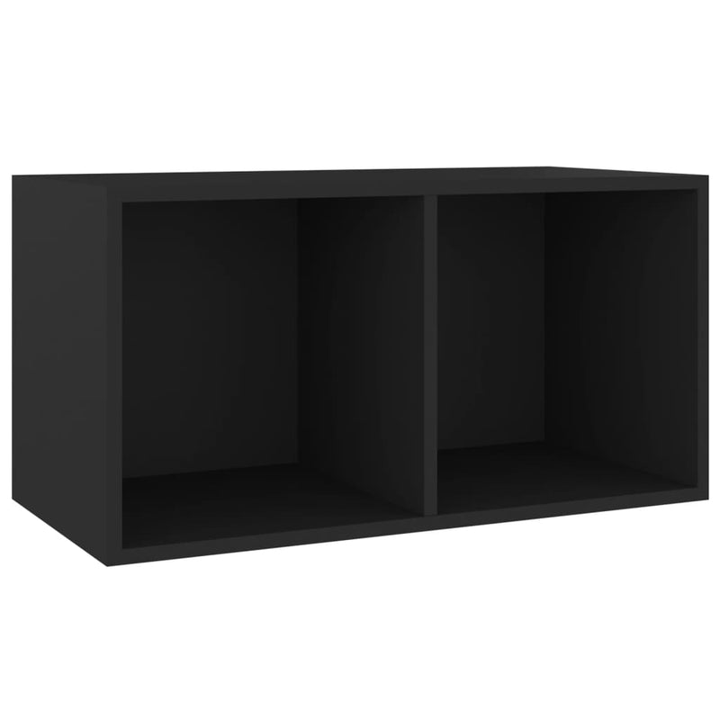 Vinyl Storage Box Black 71x34x36 cm Engineered Wood