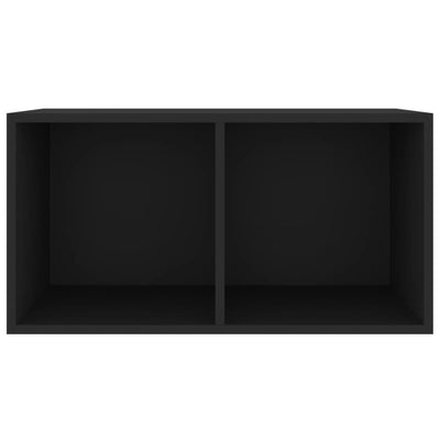 Vinyl Storage Box Black 71x34x36 cm Engineered Wood