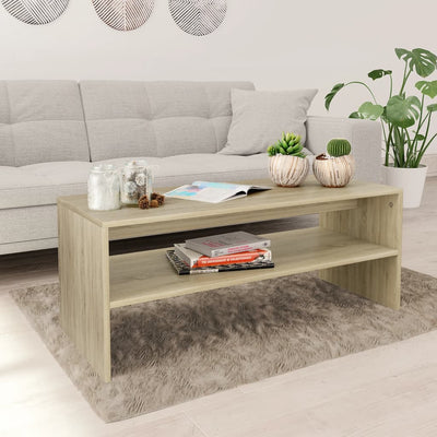 Coffee Table Sonoma Oak 100x40x40 cm Engineered Wood