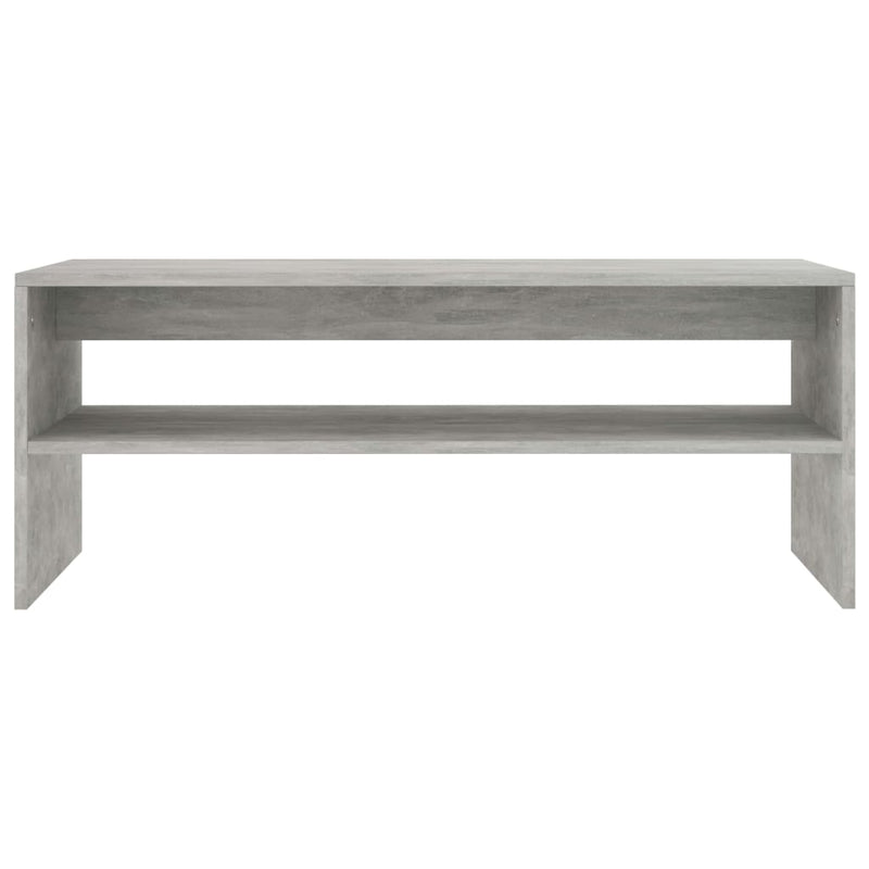 Coffee Table Concrete Grey 100x40x40 cm Engineered Wood