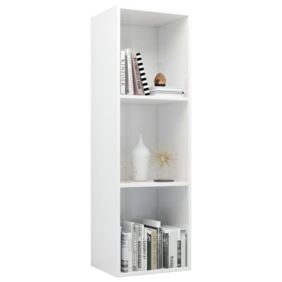 Book Cabinet/TV Cabinet High Gloss White 36x30x114 cm Engineered Wood