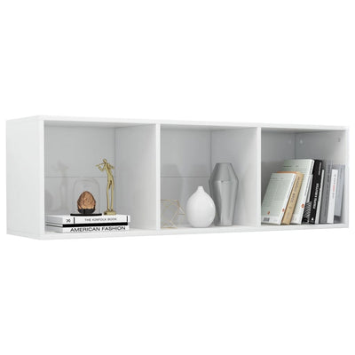 Book Cabinet/TV Cabinet High Gloss White 36x30x114 cm Engineered Wood