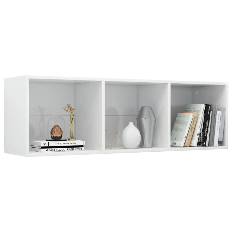 Book Cabinet/TV Cabinet High Gloss White 36x30x114 cm Engineered Wood