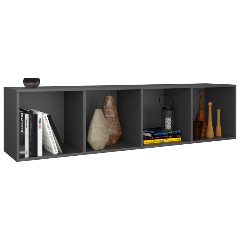 Book Cabinet/TV Cabinet Grey 36x30x143 cm Engineered Wood