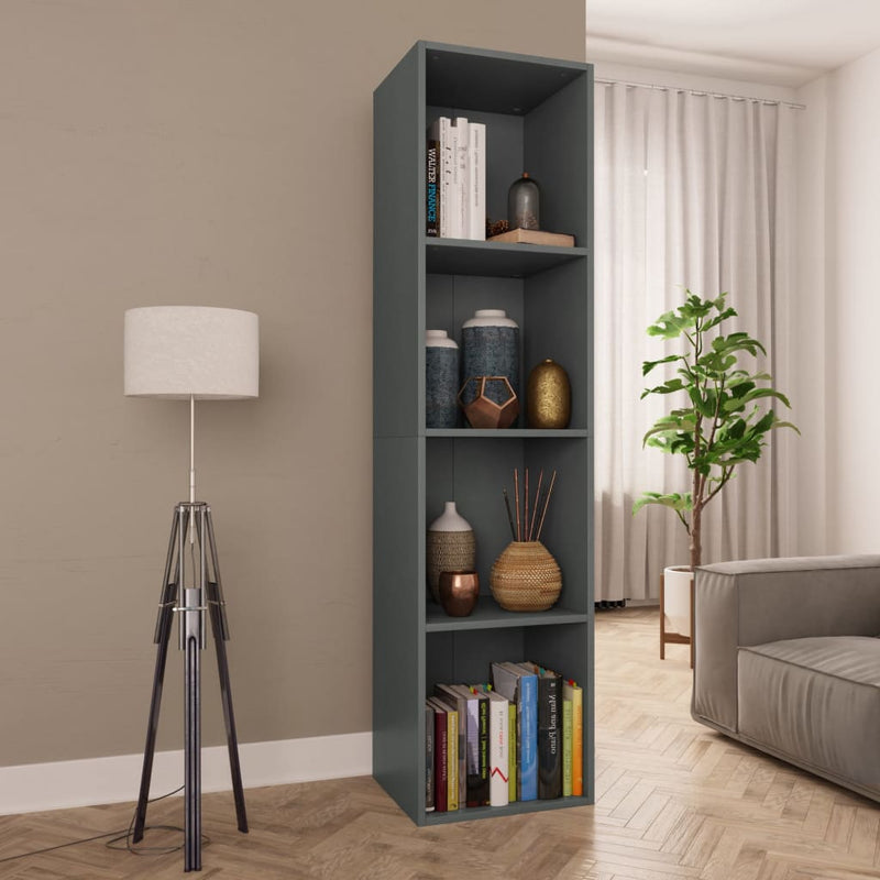 Book Cabinet/TV Cabinet Grey 36x30x143 cm Engineered Wood