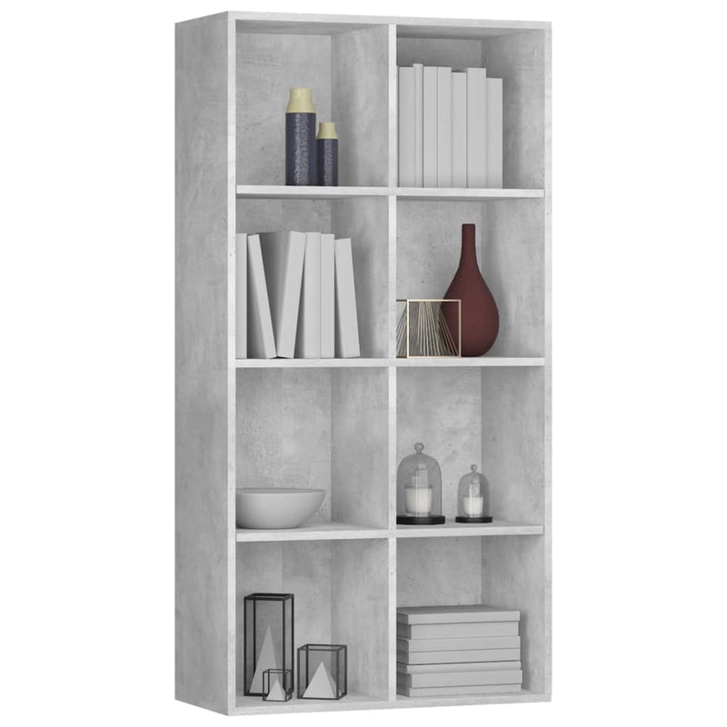 Book Cabinet/Sideboard Concrete Grey 66x30x130 cm Engineered Wood