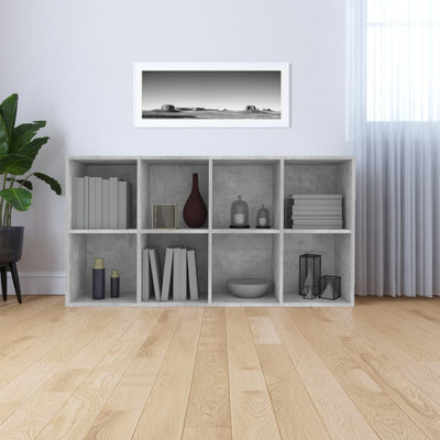 Book Cabinet/Sideboard Concrete Grey 66x30x130 cm Engineered Wood