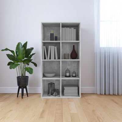 Book Cabinet/Sideboard Concrete Grey 66x30x130 cm Engineered Wood