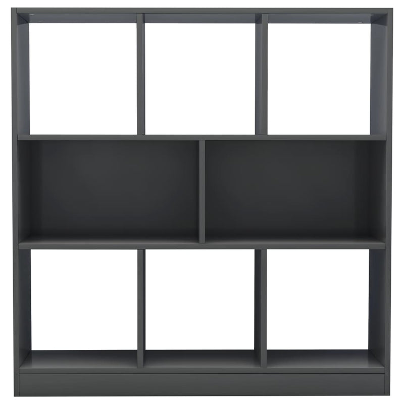 Book Cabinet High Gloss Grey 97.5x29.5x100 cm Engineered Wood