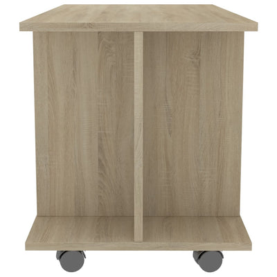 TV Cabinet with Castors Sonoma Oak 80x40x45 cm Engineered Wood