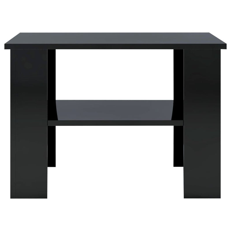 Coffee Table High Gloss Black 60x60x42 cm Engineered Wood