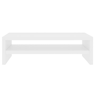 Monitor Stand White 42x24x13 cm Engineered Wood