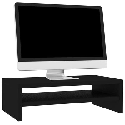 Monitor Stand Black 42x24x13 cm Engineered Wood