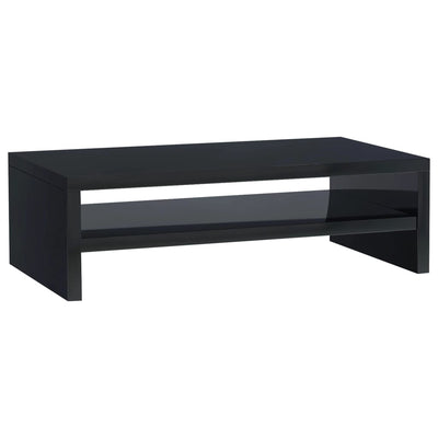 Monitor Stand High Gloss Black 42x24x13 cm Engineered Wood