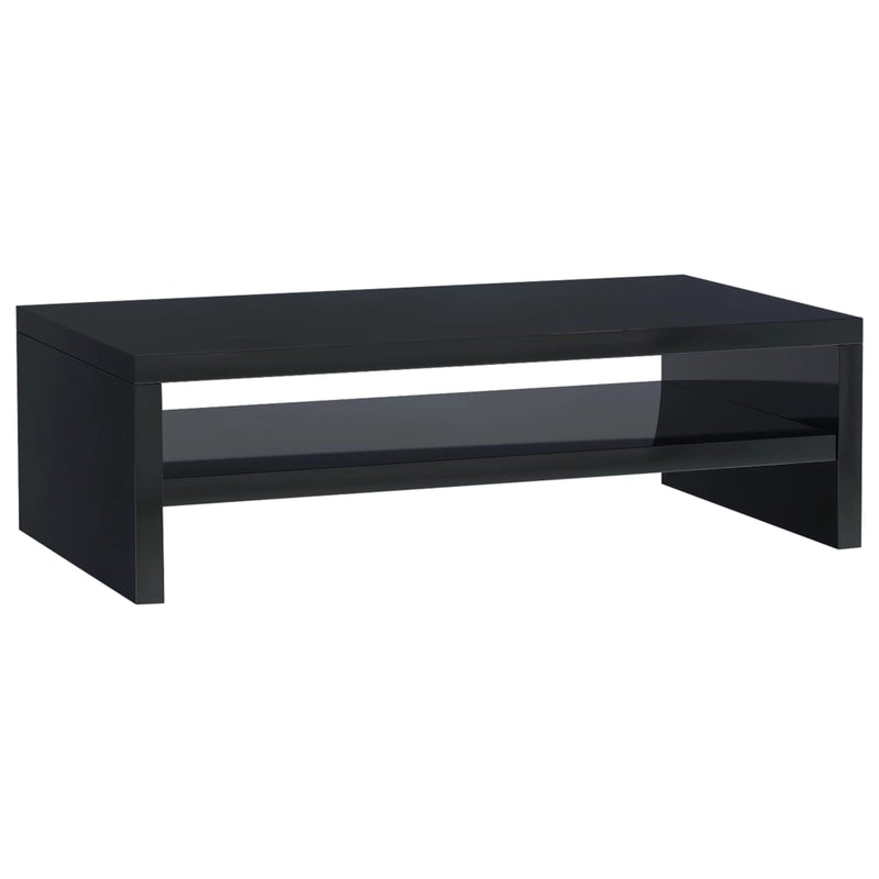 Monitor Stand High Gloss Black 42x24x13 cm Engineered Wood