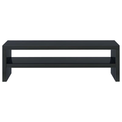 Monitor Stand High Gloss Black 42x24x13 cm Engineered Wood