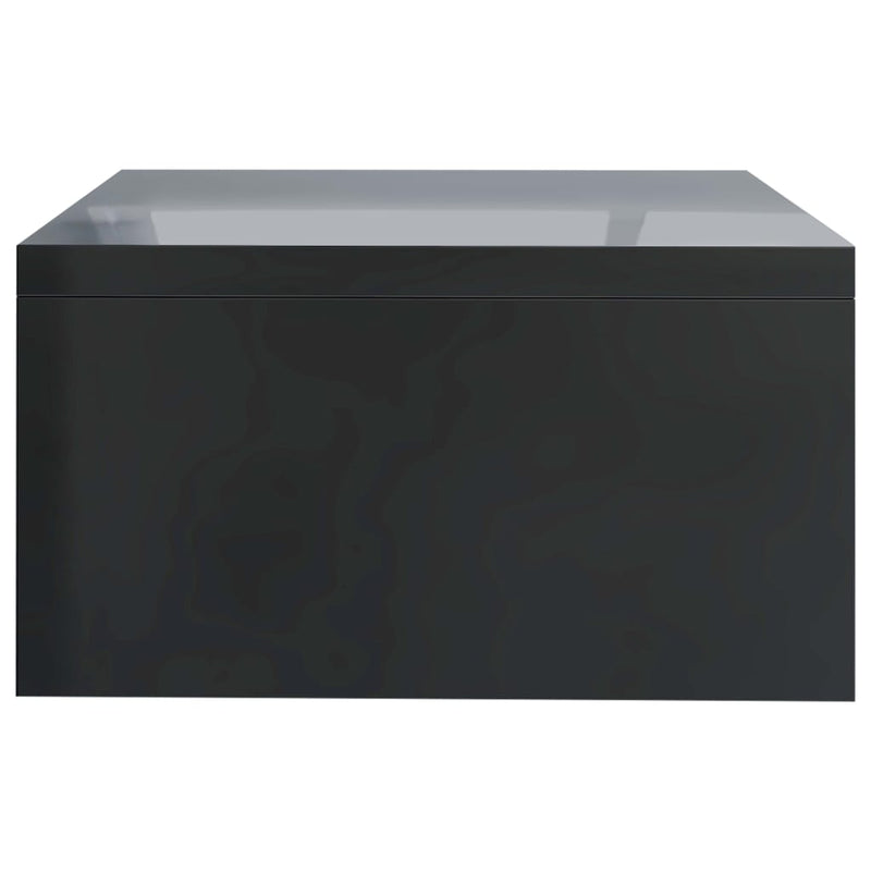 Monitor Stand High Gloss Black 42x24x13 cm Engineered Wood