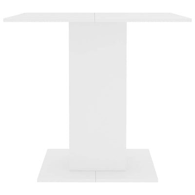 Dining Table White 80x80x75 cm Engineered Wood