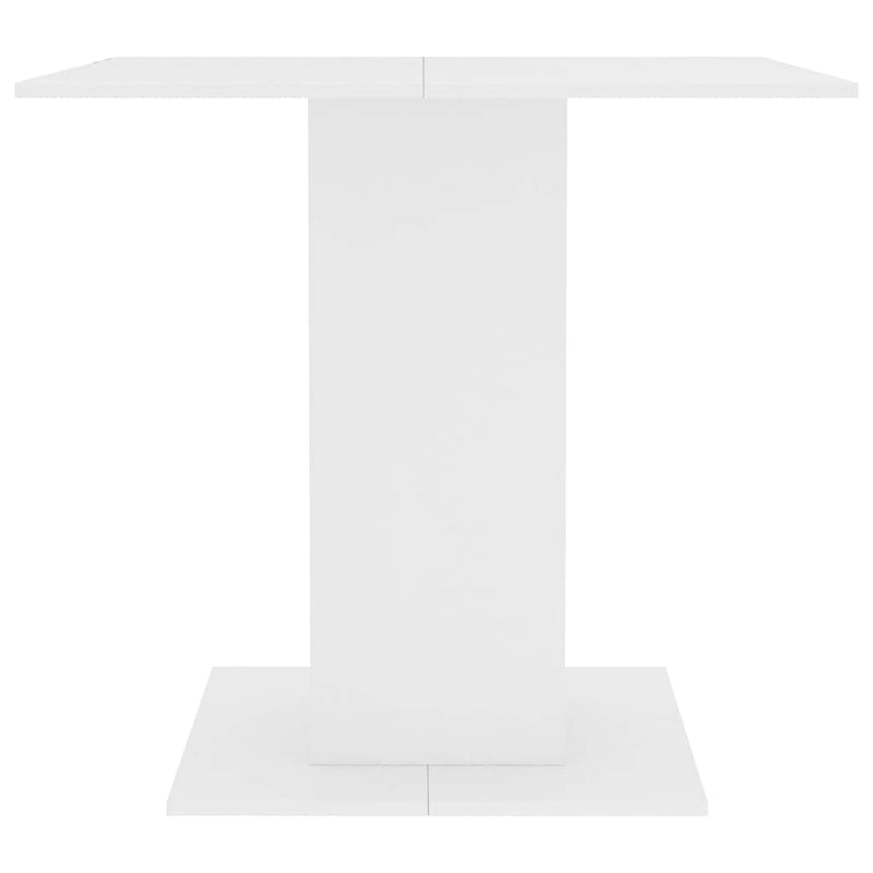 Dining Table White 80x80x75 cm Engineered Wood