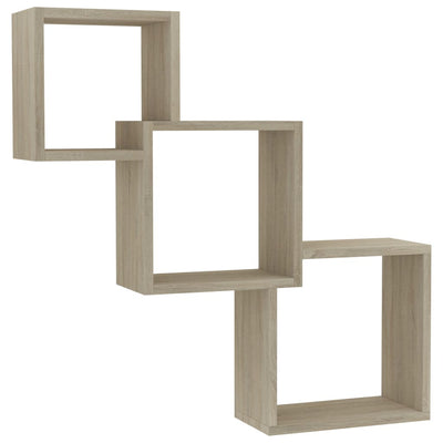 Cube Wall Shelves Sonoma Oak 68x15x68 cm Engineered Wood