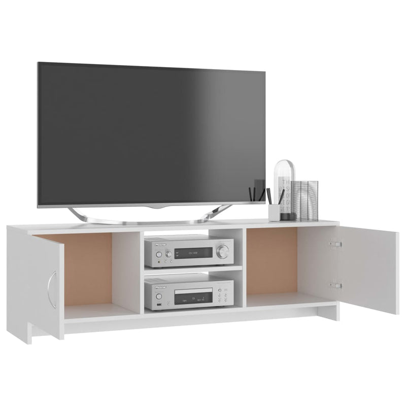 TV Cabinet White 120x30x37.5 cm Engineered Wood