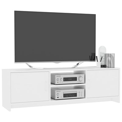 TV Cabinet White 120x30x37.5 cm Engineered Wood